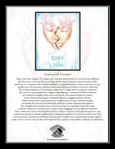 TOPIC APPROACH WITH A THOUGHT: 'Being dangerously vulnerable one time too many will ruin your heart's social approach when you present yourself repackaged as unacceptable damaged goods' Artist I worked with: Durk Barton BUY