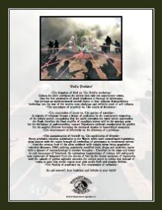 TOPIC APPROACH WITH A THOUGHT: 'The most formidable enemy for God may be God's own self orchestrated demise by religious misinterpretation. Therefore beyond a devil's motive, the wave of one's faith must overcome the repetitive misnomers of the blind' Artist I worked with: Dwight Williamson BUY